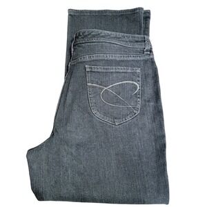 Chico's Platinum Jeans Womens 2 Short Black Bootcut Stretch Denim Classic